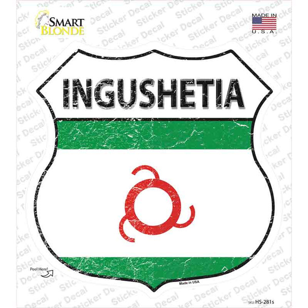 Ingushetia Flag Novelty Highway Shield Sticker Decal