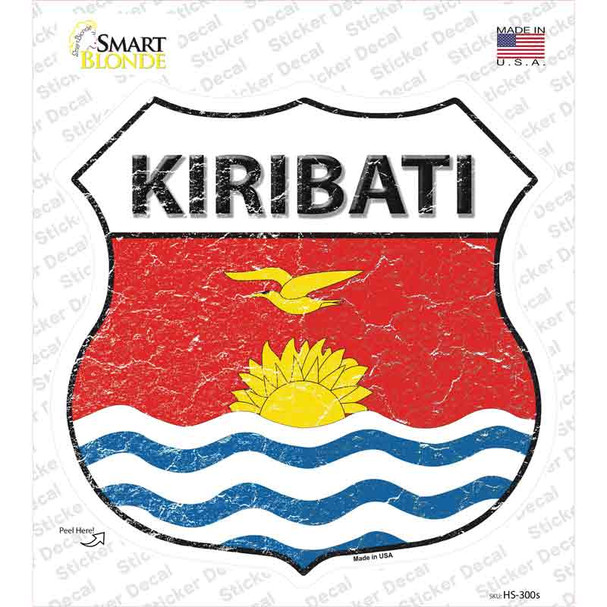 Kiribati Flag Novelty Highway Shield Sticker Decal