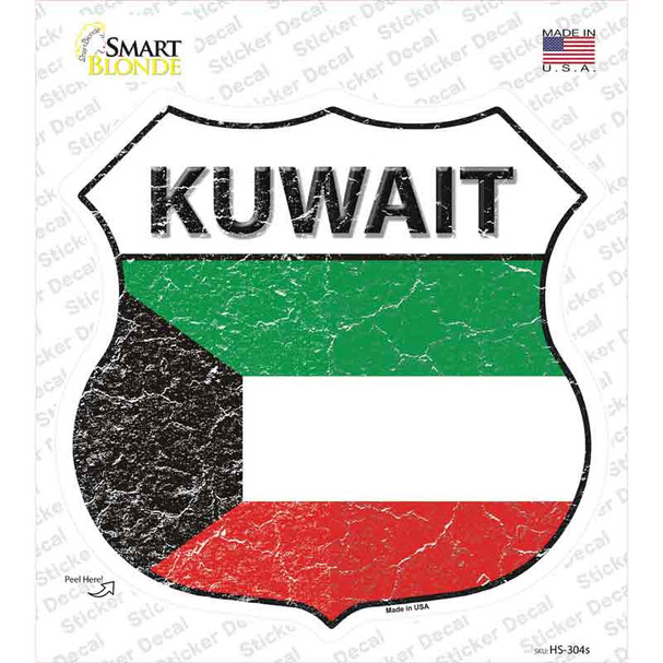 Kuwait Flag Novelty Highway Shield Sticker Decal