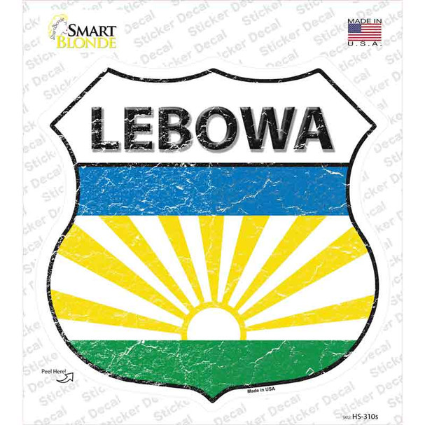 Lebowa Flag Novelty Highway Shield Sticker Decal