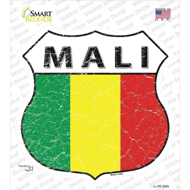 Mali Flag Novelty Highway Shield Sticker Decal
