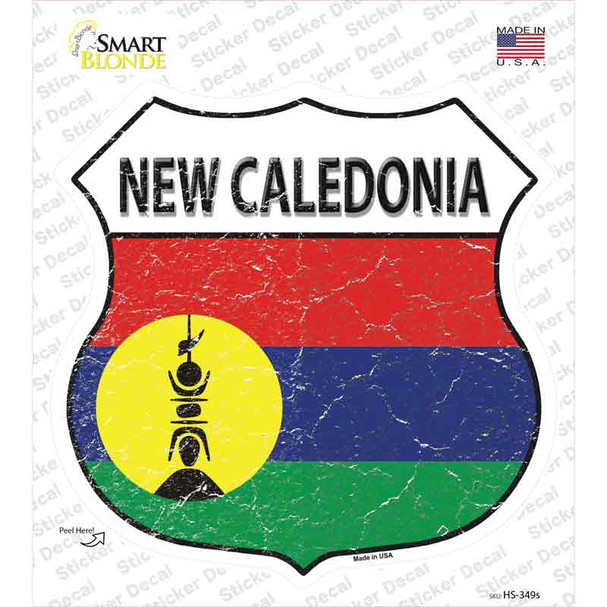 New Caledonia Flag Novelty Highway Shield Sticker Decal