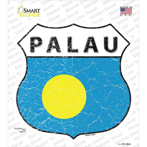 Palau Flag Novelty Highway Shield Sticker Decal