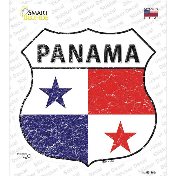 Panama Flag Novelty Highway Shield Sticker Decal