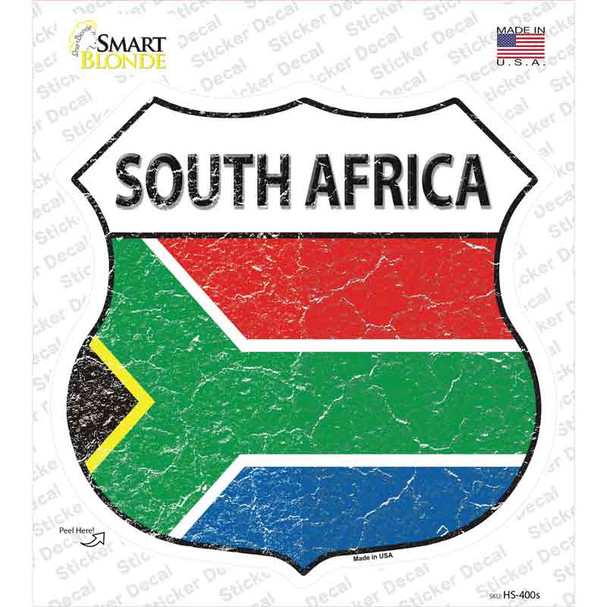 South Africa Flag Novelty Highway Shield Sticker Decal