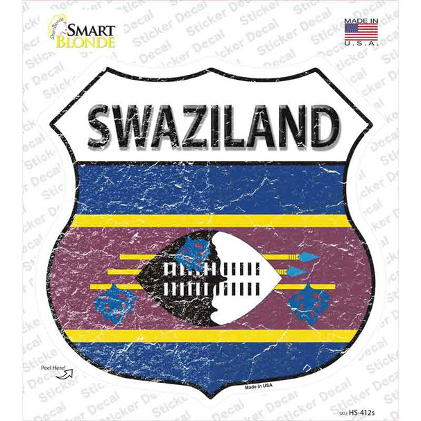 Swaziland Flag Novelty Highway Shield Sticker Decal