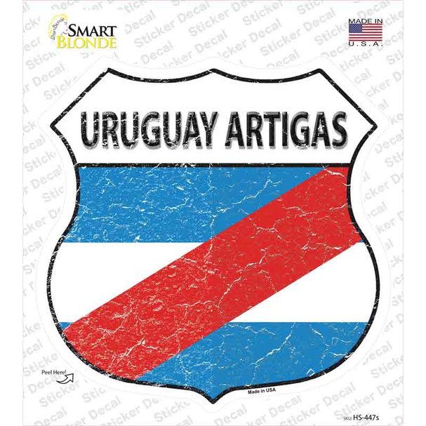 Uruguay Artigas Flag Novelty Highway Shield Sticker Decal