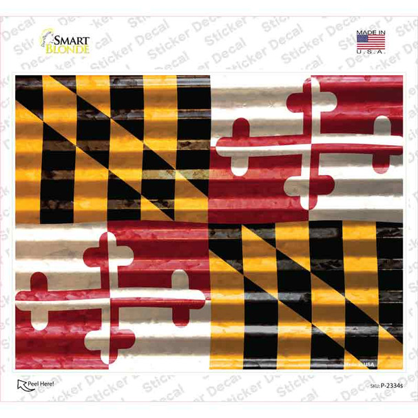 Maryland Flag Novelty Rectangle Sticker Decal