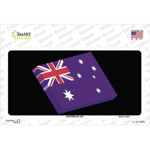 Australia 3-D Flag Novelty Sticker Decal