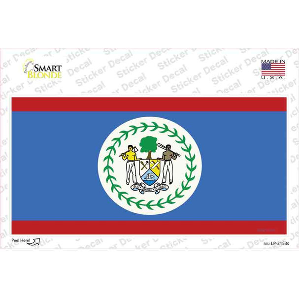Belize Flag Novelty Sticker Decal