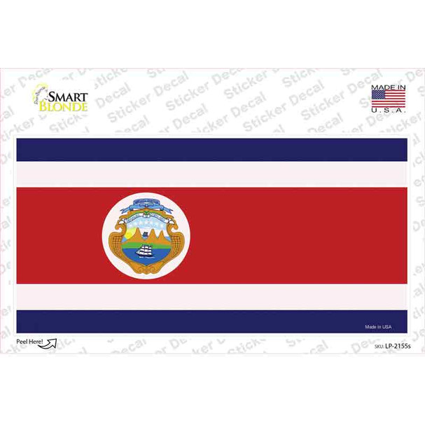 Costa Rica Flag Novelty Sticker Decal