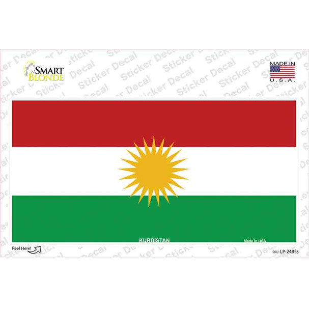 Kurdistan Flag Novelty Sticker Decal