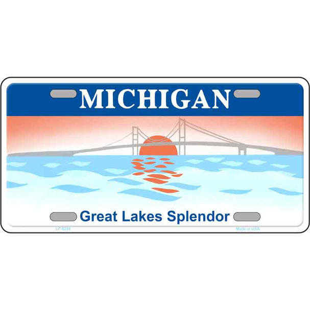 Michigan Background Novelty Metal License Plate