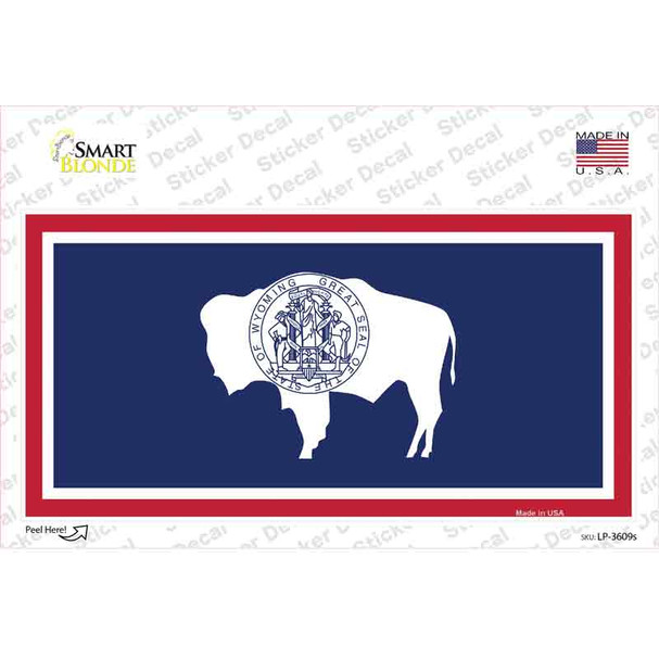 Wyoming State Flag Novelty Sticker Decal