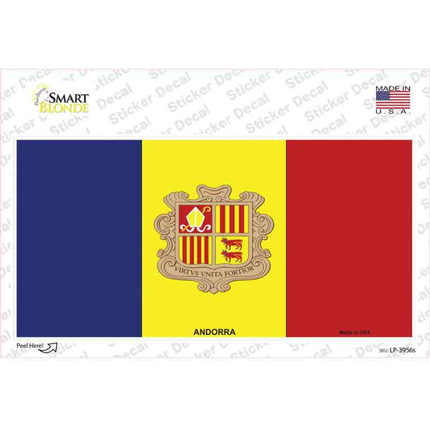 Andorra Flag Novelty Sticker Decal