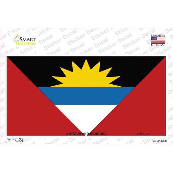 Antigua & Barbuda Flag Novelty Sticker Decal
