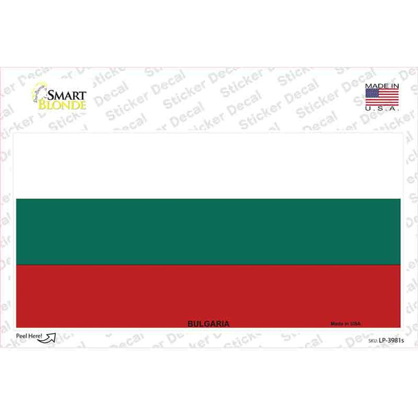 Bulgaria Flag Novelty Sticker Decal