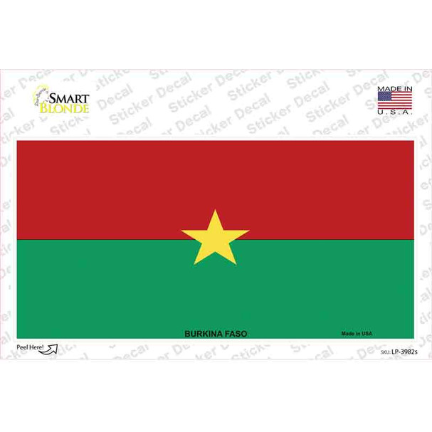 Burkina Faso Flag Novelty Sticker Decal