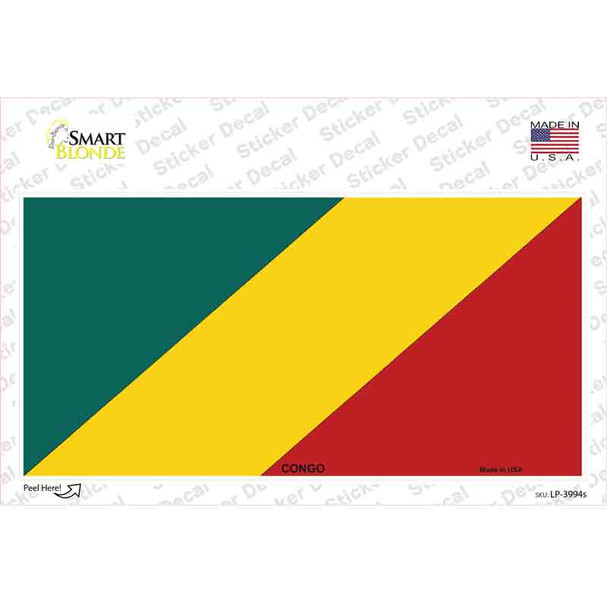 Congo Flag Novelty Sticker Decal