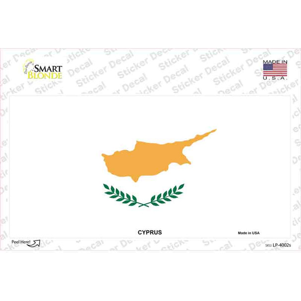 Cyprus Flag Novelty Sticker Decal