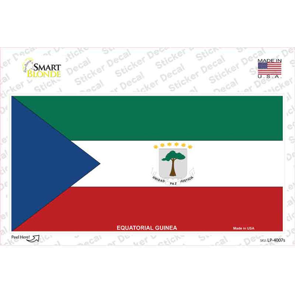Equatorial Guinea Flag Novelty Sticker Decal