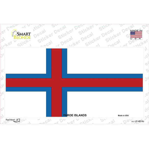 Faroe Islands Flag Novelty Sticker Decal