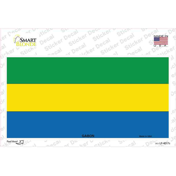 Gabon Flag Novelty Sticker Decal