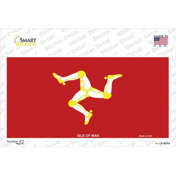 Isle Of Man Flag Novelty Sticker Decal