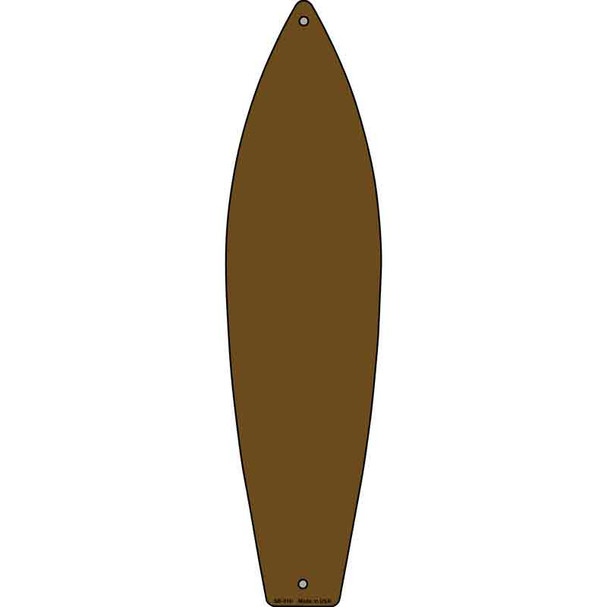 Brown Solid Dye Sublimation Blank Novelty Metal Surfboard Sign