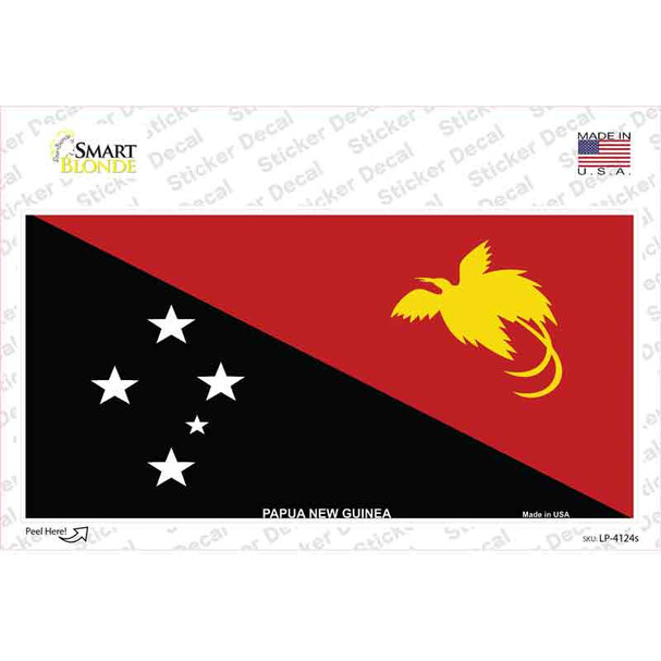Papua New Guinea Flag Novelty Sticker Decal