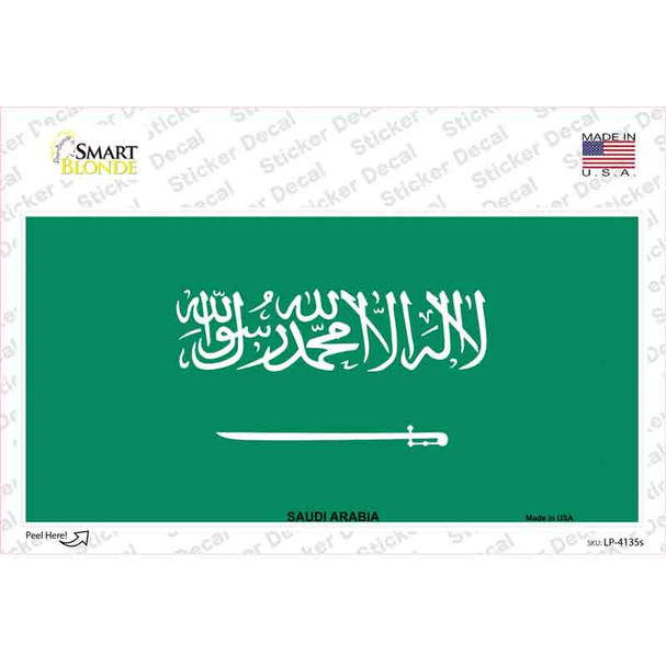 Saudi Arabia Flag Novelty Sticker Decal