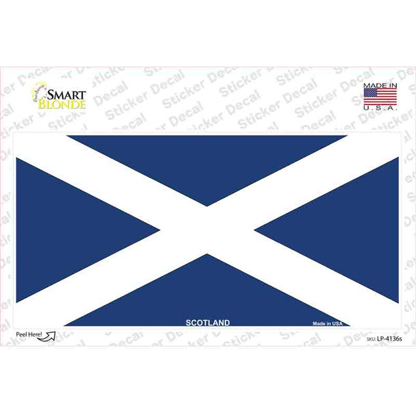 Scotland Flag Novelty Sticker Decal