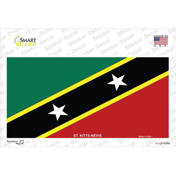 St Kitts-Nevis Flag Novelty Sticker Decal