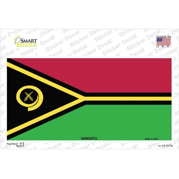 Vanuatu Flag Novelty Sticker Decal