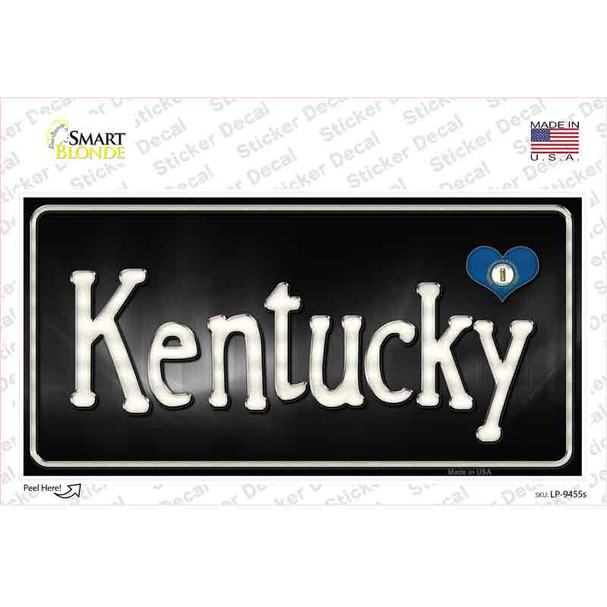Kentucky Flag Script Novelty Sticker Decal