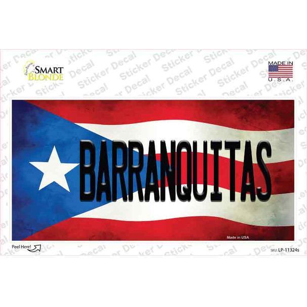 Barranquitas Puerto Rico Flag Novelty Sticker Decal