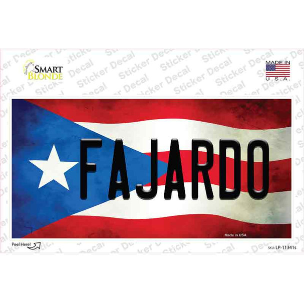 Fajardo Puerto Rico Flag Novelty Sticker Decal