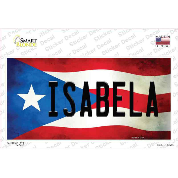 Isabela Puerto Rico Flag Novelty Sticker Decal