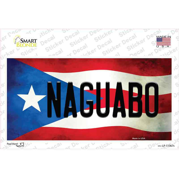Naguabo Puerto Rico Flag Novelty Sticker Decal