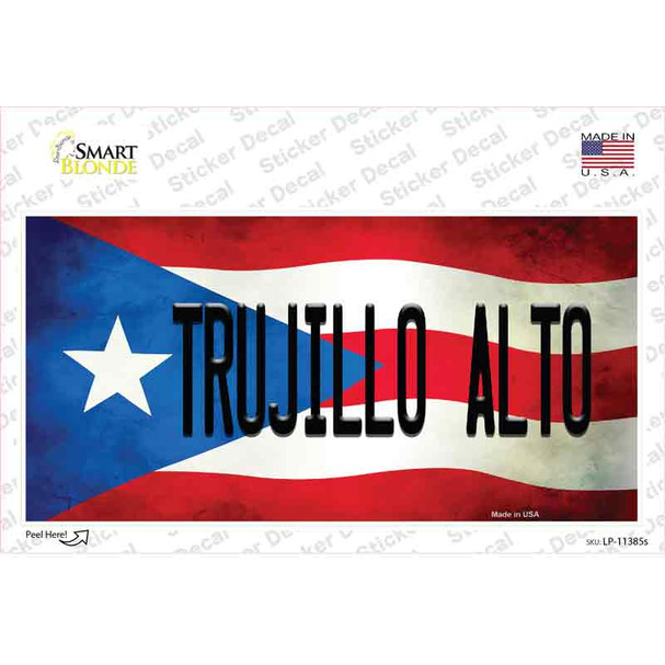 Trujillo Alto Puerto Rico Flag Novelty Sticker Decal