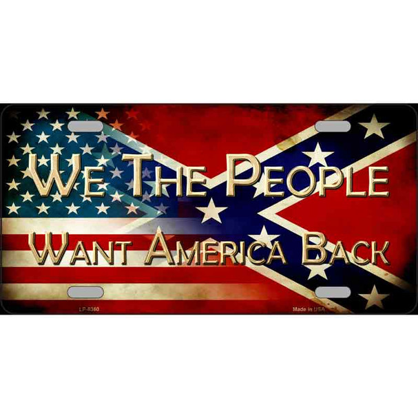 We The People USA|Rebel Flag Metal Novelty License Plate