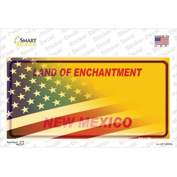 New Mexico Yellow American Flag Novelty Sticker Decal