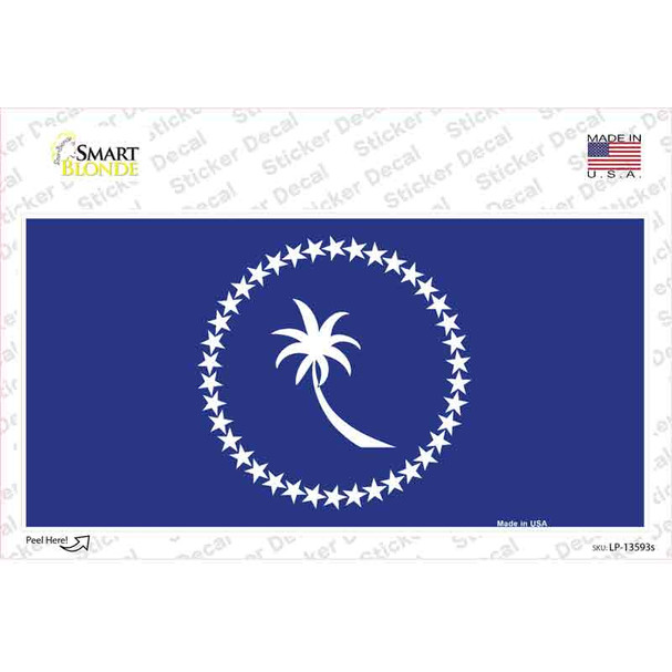 Chuuk Island Flag Novelty Sticker Decal