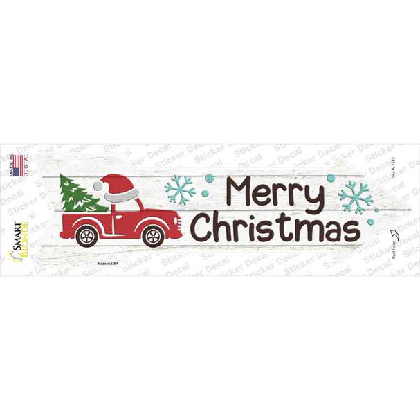 Merry Christmas Truck Hat Novelty Arrow Sticker Decal