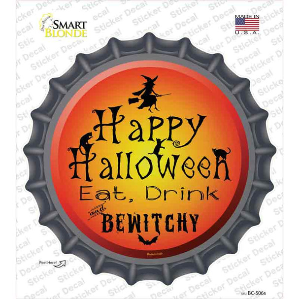 Happy Halloween Novelty Bottle Cap Sticker Decal