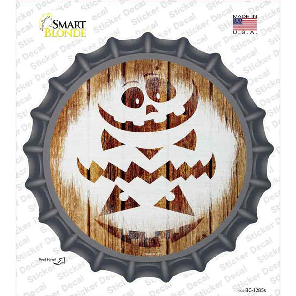 Pumpkin Carving Wood Novelty Bottle Cap Sticker Decal