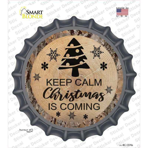 Christmas Is Coming Novelty Bottle Cap Sticker Decal