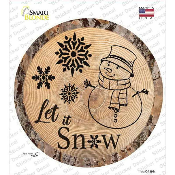 Let it Snow Novelty Circle Sticker Decal