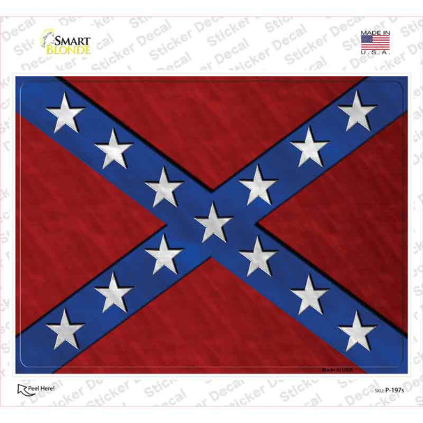 Solid Confederate Flag Novelty Rectangle Sticker Decal