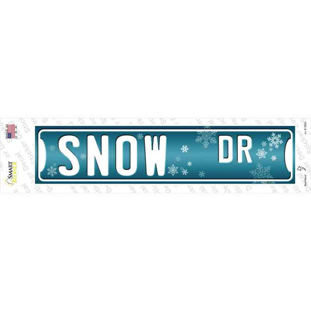 Snow Dr Novelty Narrow Sticker Decal